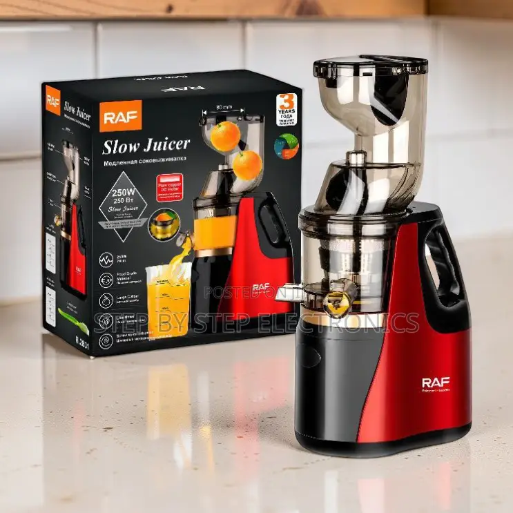 Smooth Juice Output RAF R.2831 400Ml Slow Juicer Juice Extractor