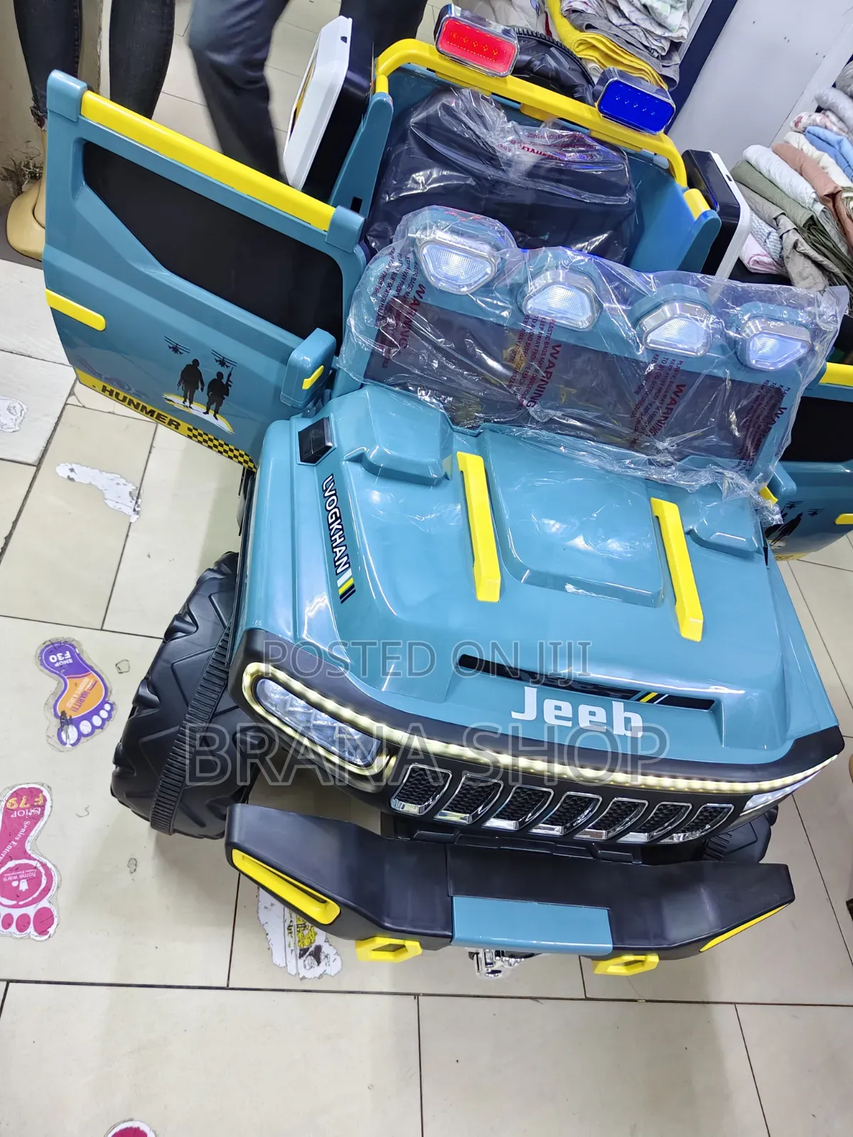 Heavy Duty Kids Electric Luxury Jeep With Spare Wheels.