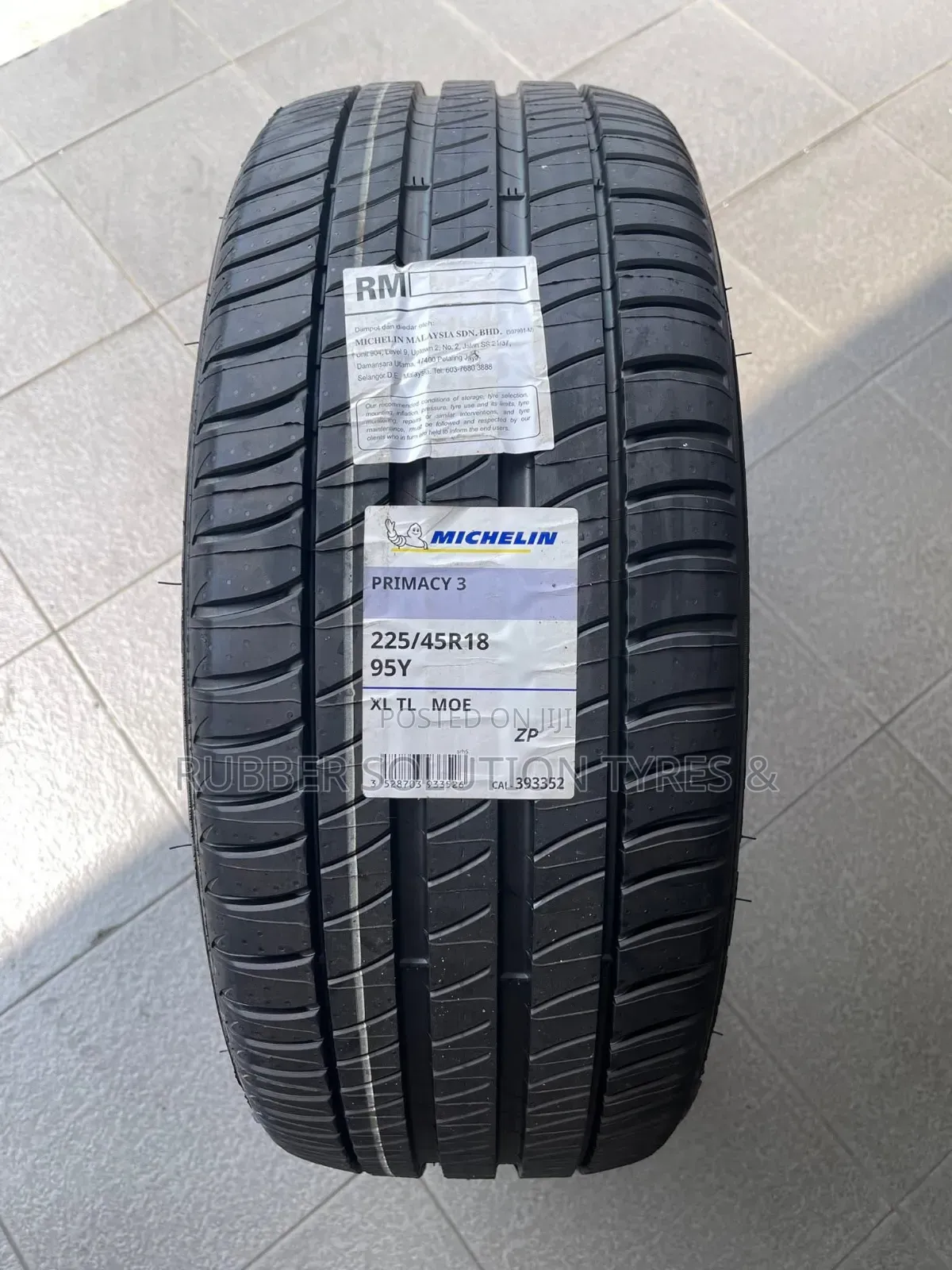 225 /45 R18 Michelin Tyres 95y Xl Primacy 3