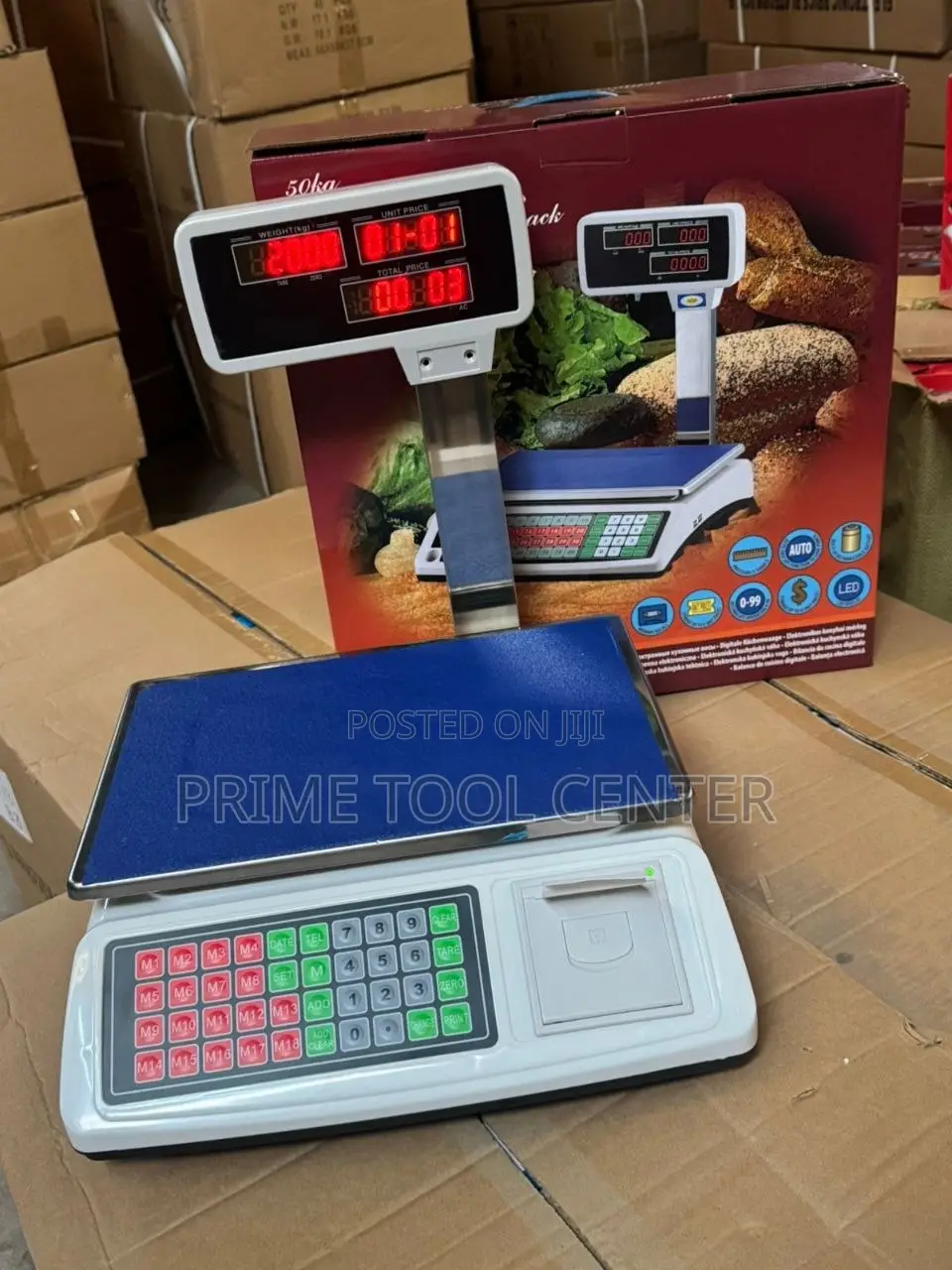 50kg Electronic Price Computing Scale with Built-In Receipt Printer