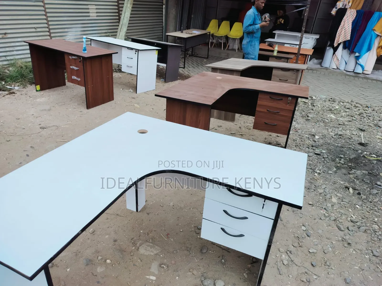 L-Shaped Executive Office Desk