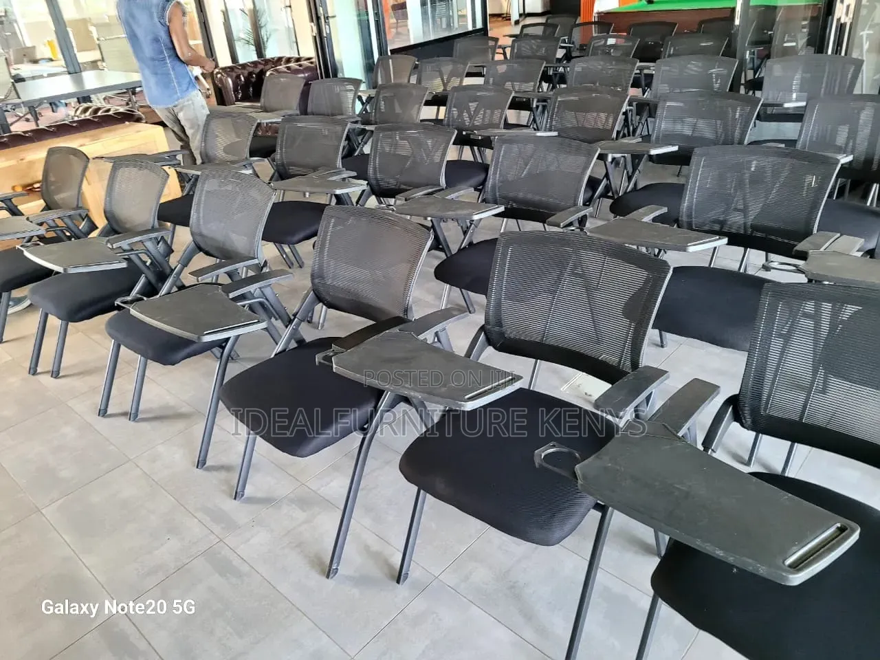 Black Mesh Training Chairs