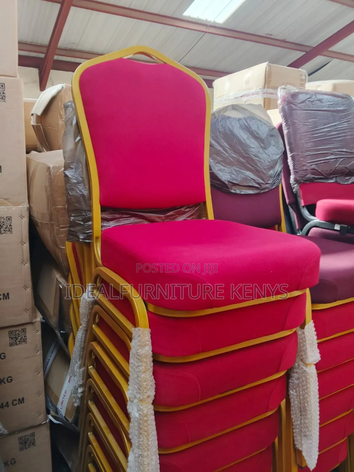Red and Blue Church Chairs