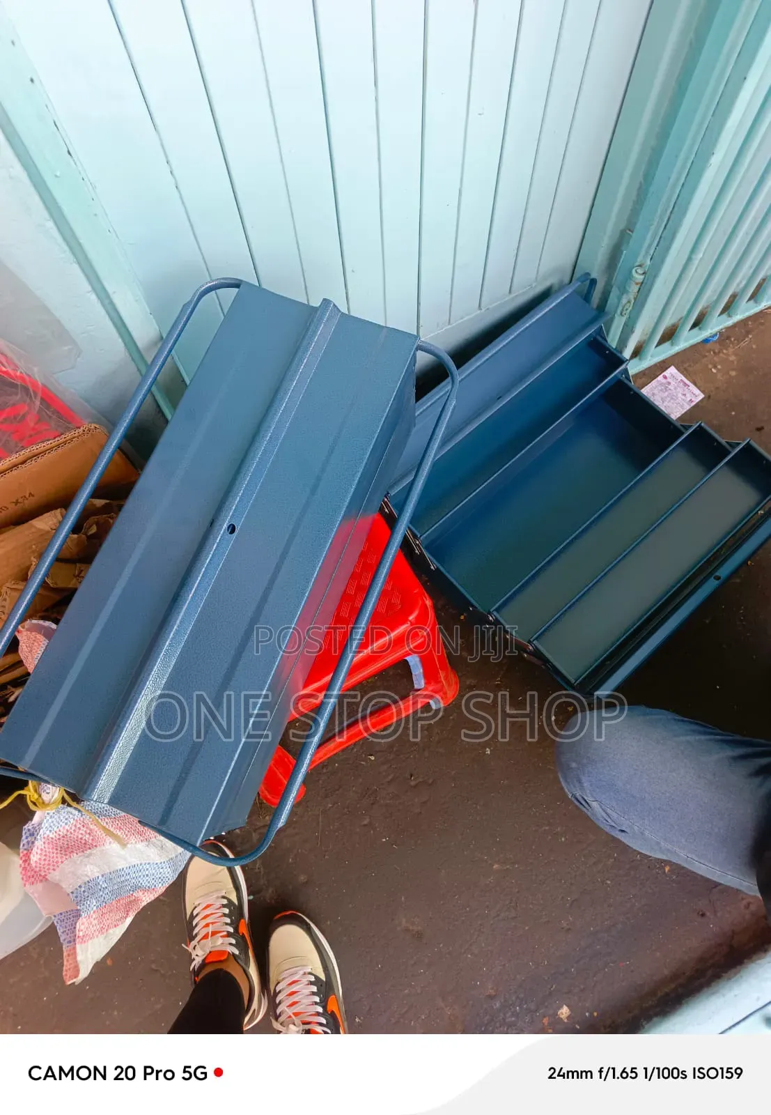 Portable Cantilever Tool Box 5 Layer Fold-Out Storage Organizer
