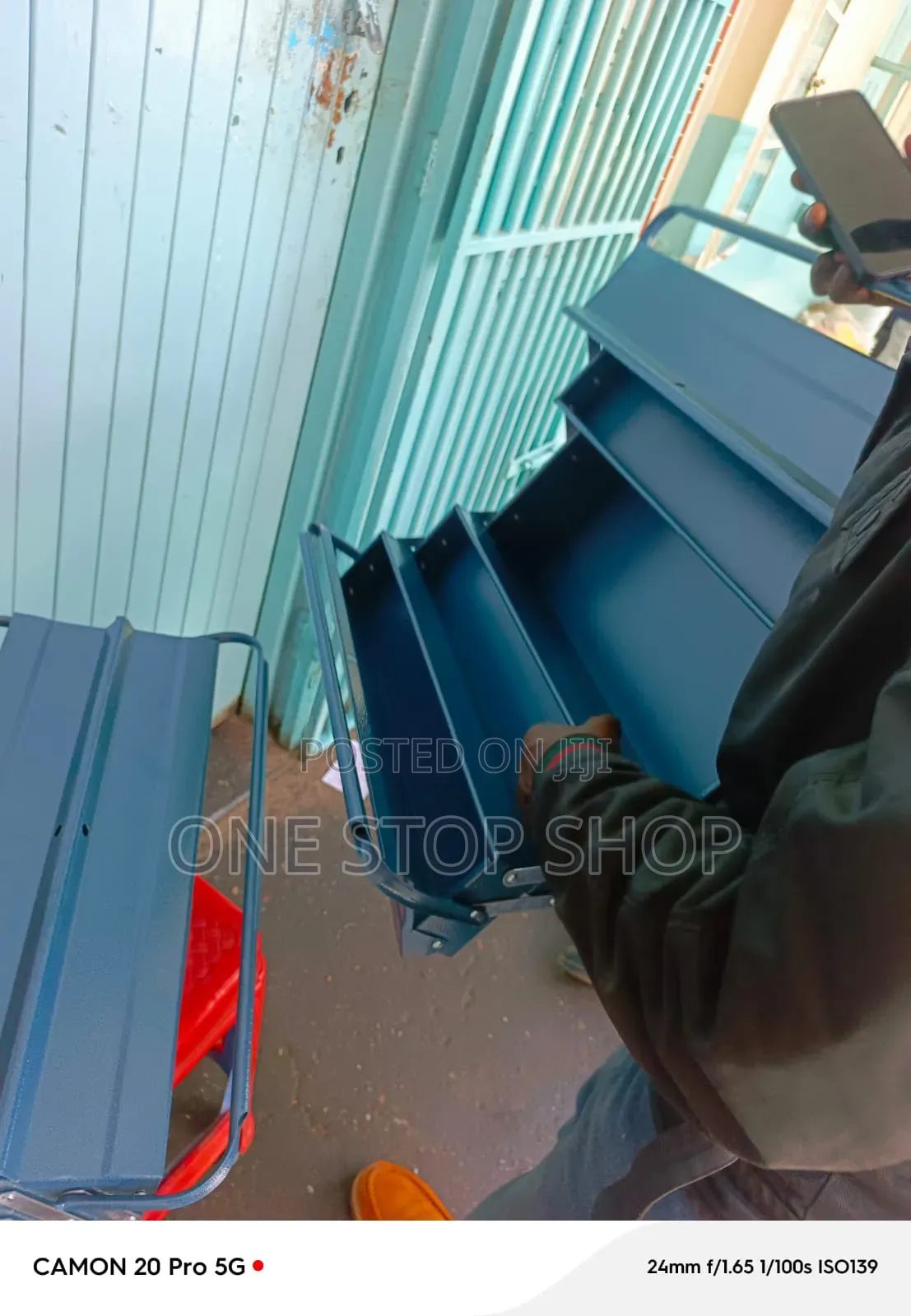 Portable Cantilever Tool Box 5 Layer Fold-Out Storage Organizer