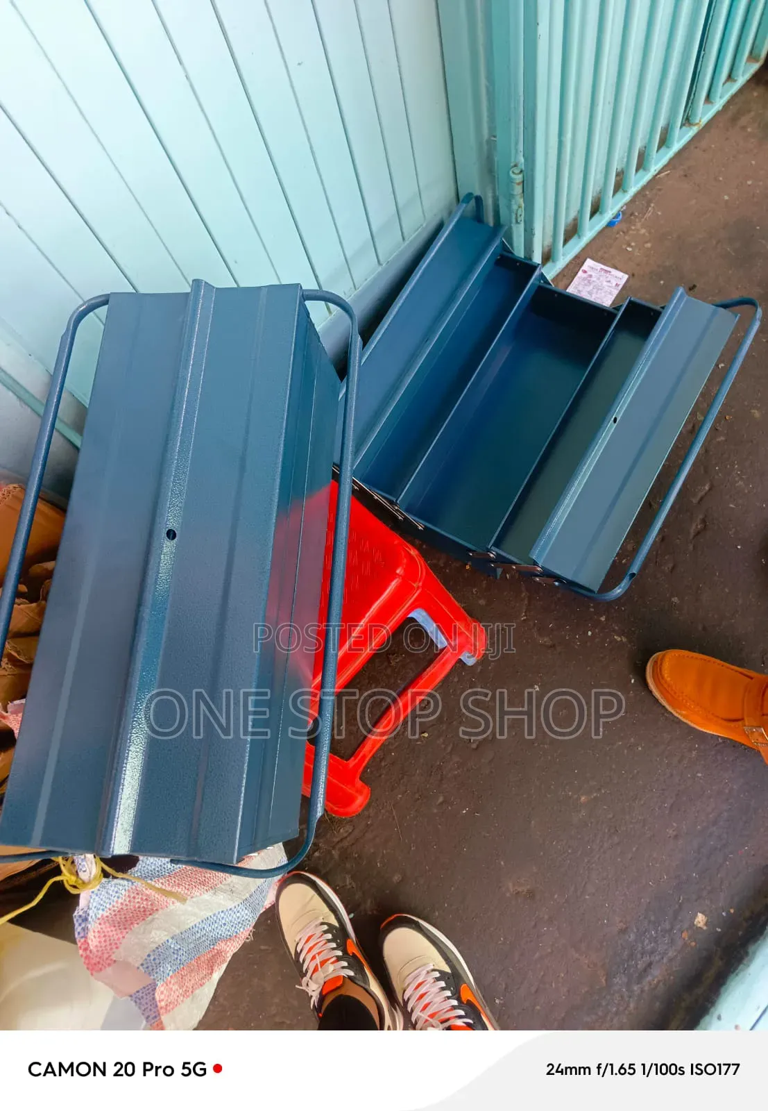 Heavy Duty Folding Design Tool Box With Automatic Extend Outward Tray