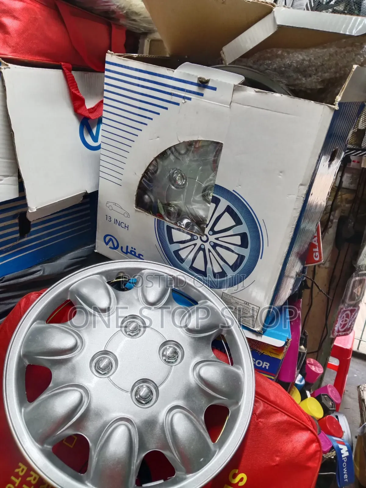 13" Car Wheel Cover Multi Spoke Silver Design