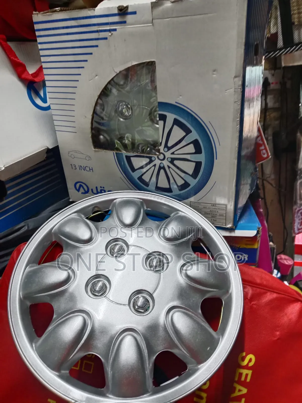 13" Car Wheel Cover Multi Spoke Silver Design