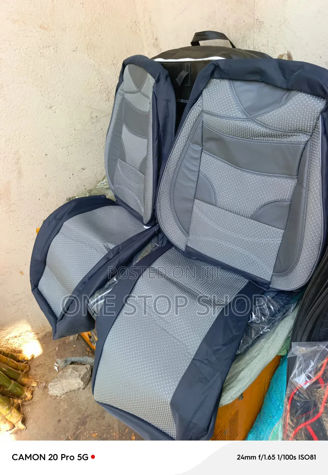 5 Seater Full Set Seat Covers With Air Flow Mesh Pattern Cushions