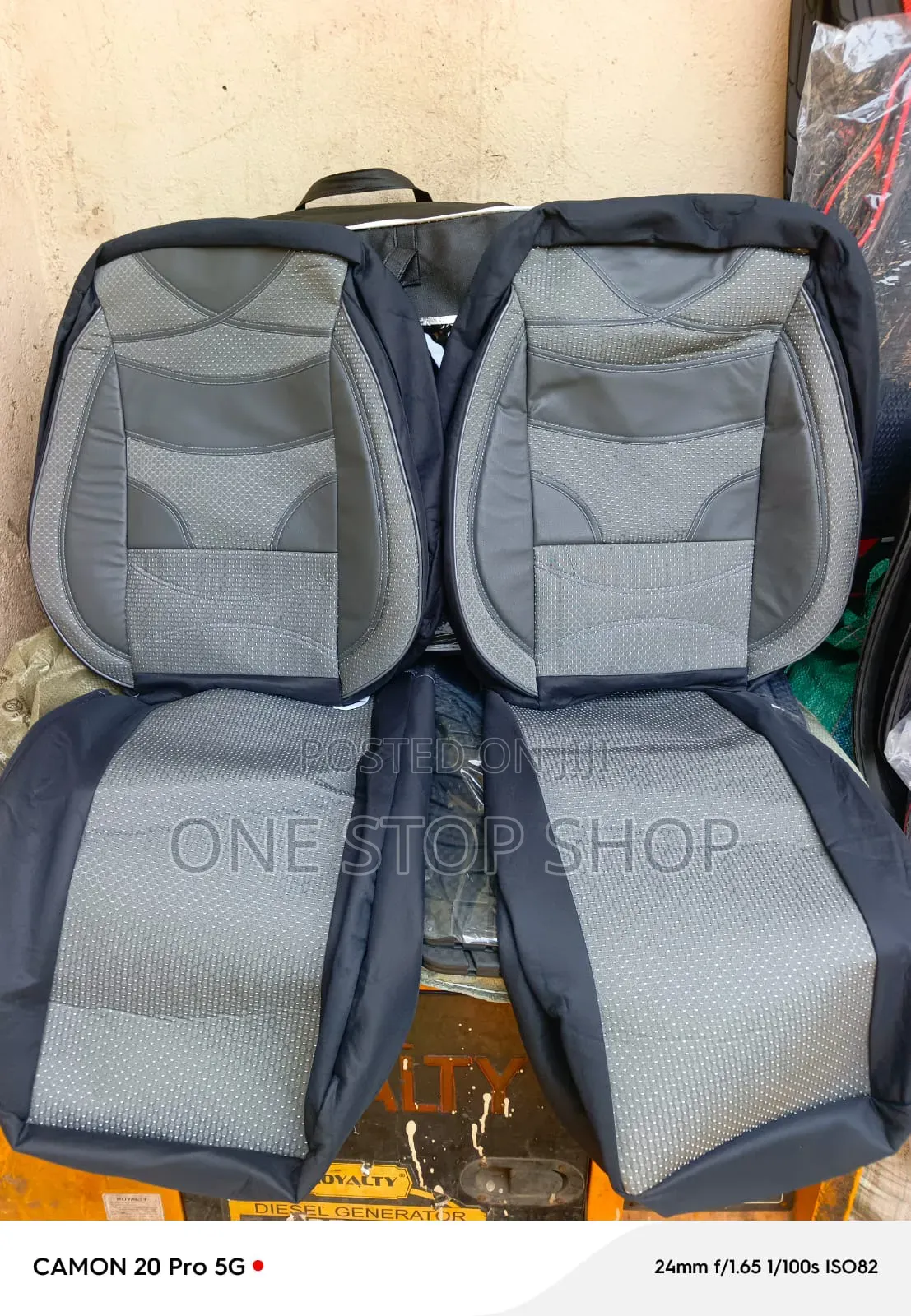 5 Seater Full Set Seat Covers With Air Flow Mesh Pattern Cushions