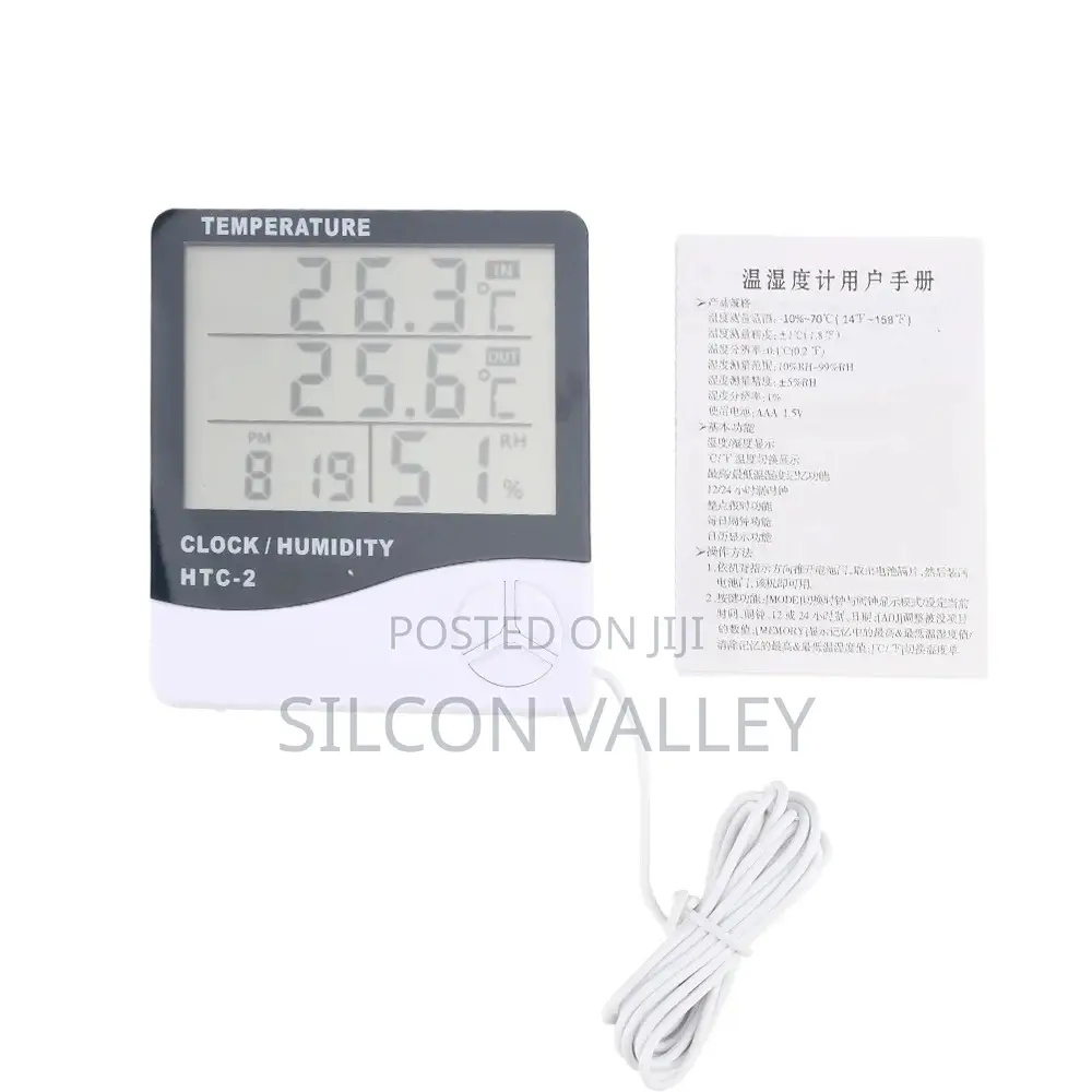 LCD Digital Hygrograph Clock, Thermometer,Hygrometer,Indoor Outdoor