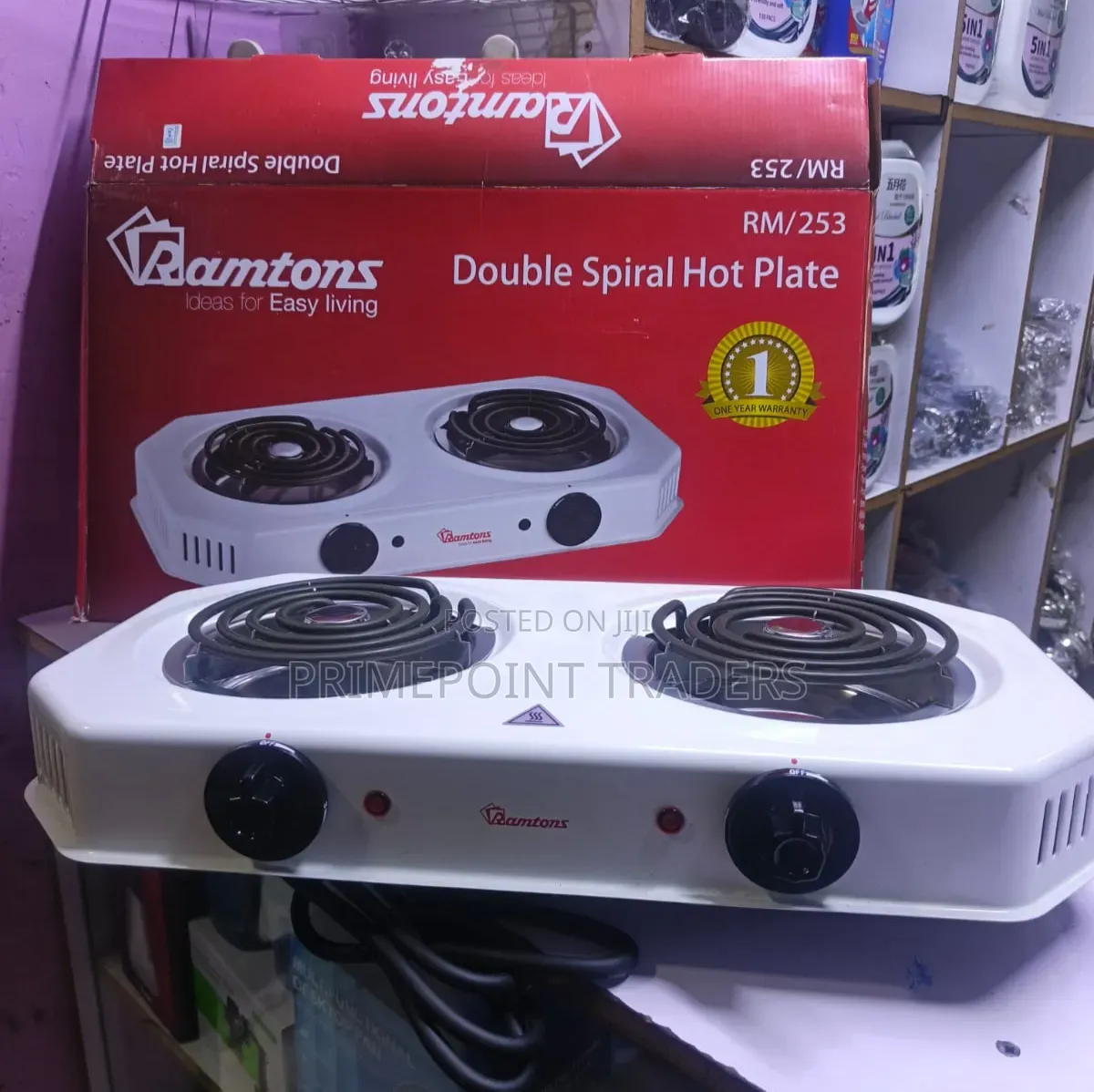 Ramtons Double Spiral Electric Hotplate – Powerful Kitchen Companion