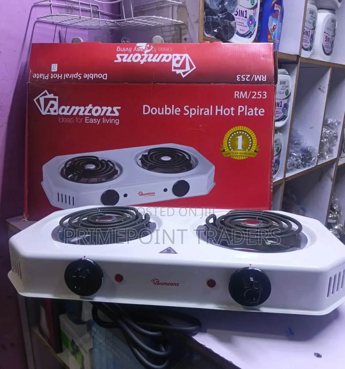 Ramtons Double Spiral Electric Hotplate – Powerful Kitchen Companion