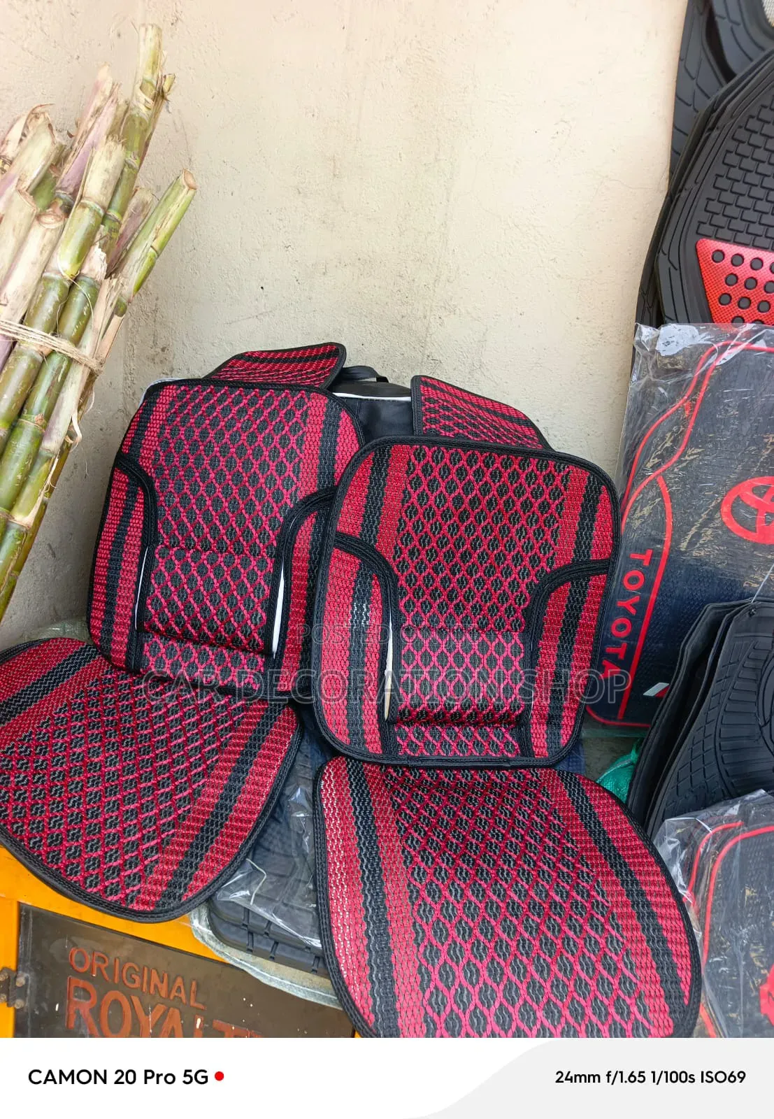 Red_black Frontier2pcseat Air Mesh Fabric Seat Covers