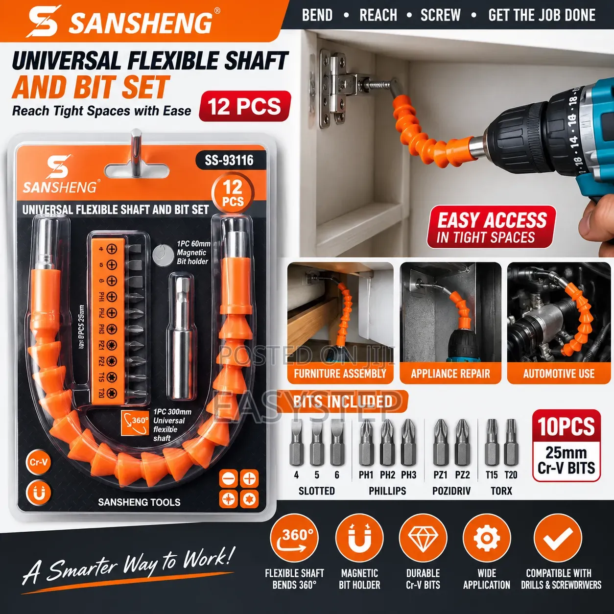 Universal Flexible Drill Shaft