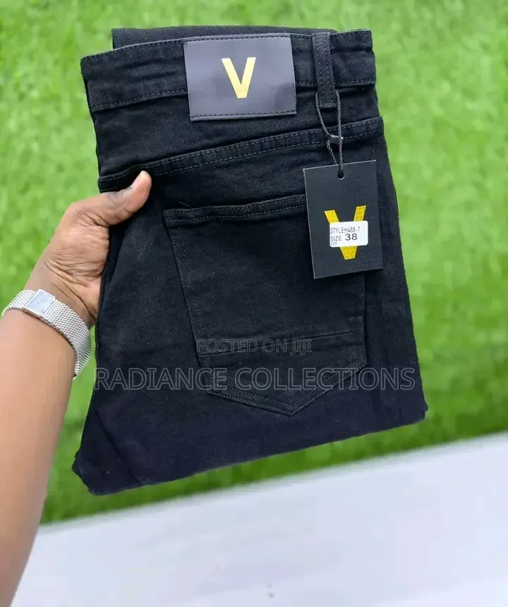Black PU Jeans