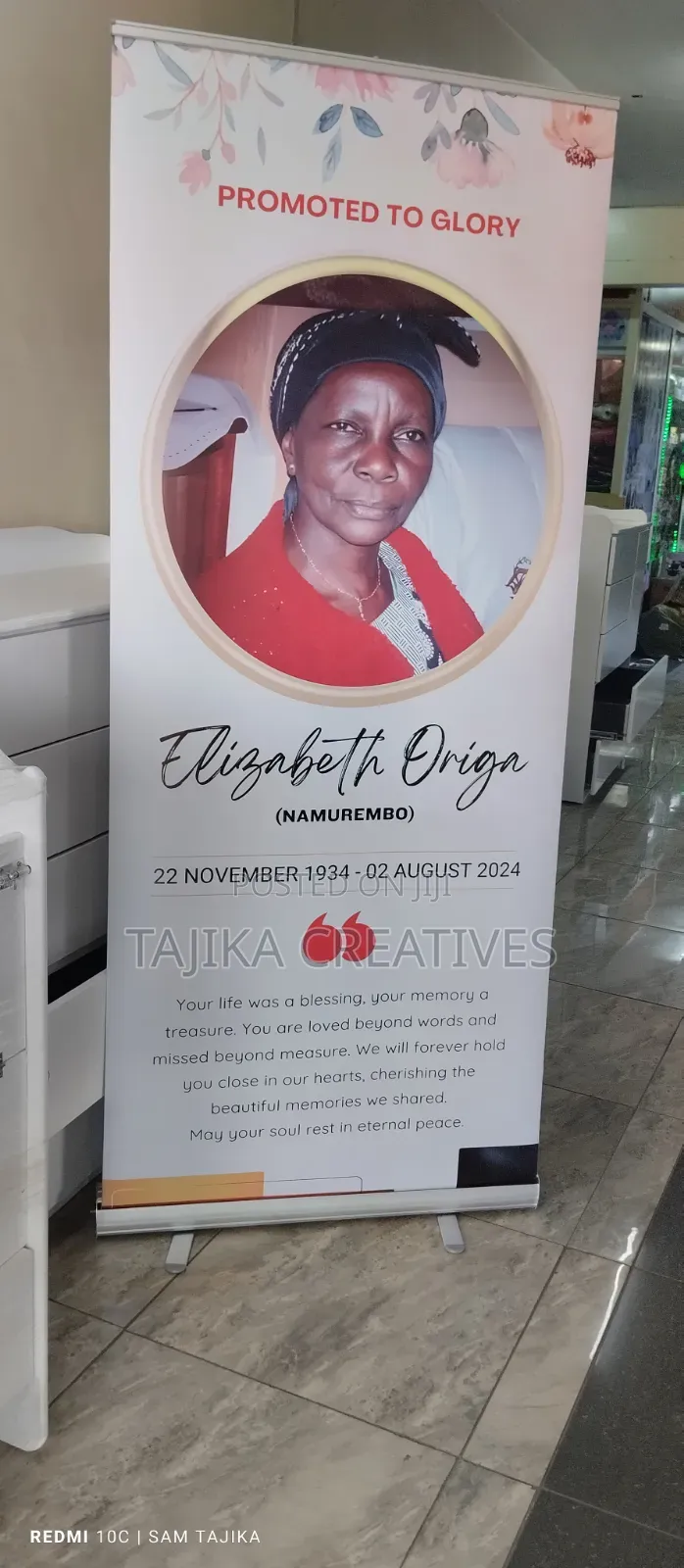Burial Roll Up Banner