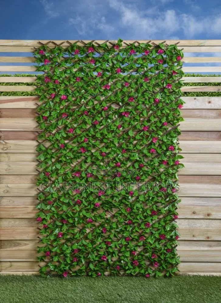 Expandable Ivy Privacy Fence With Flower Details