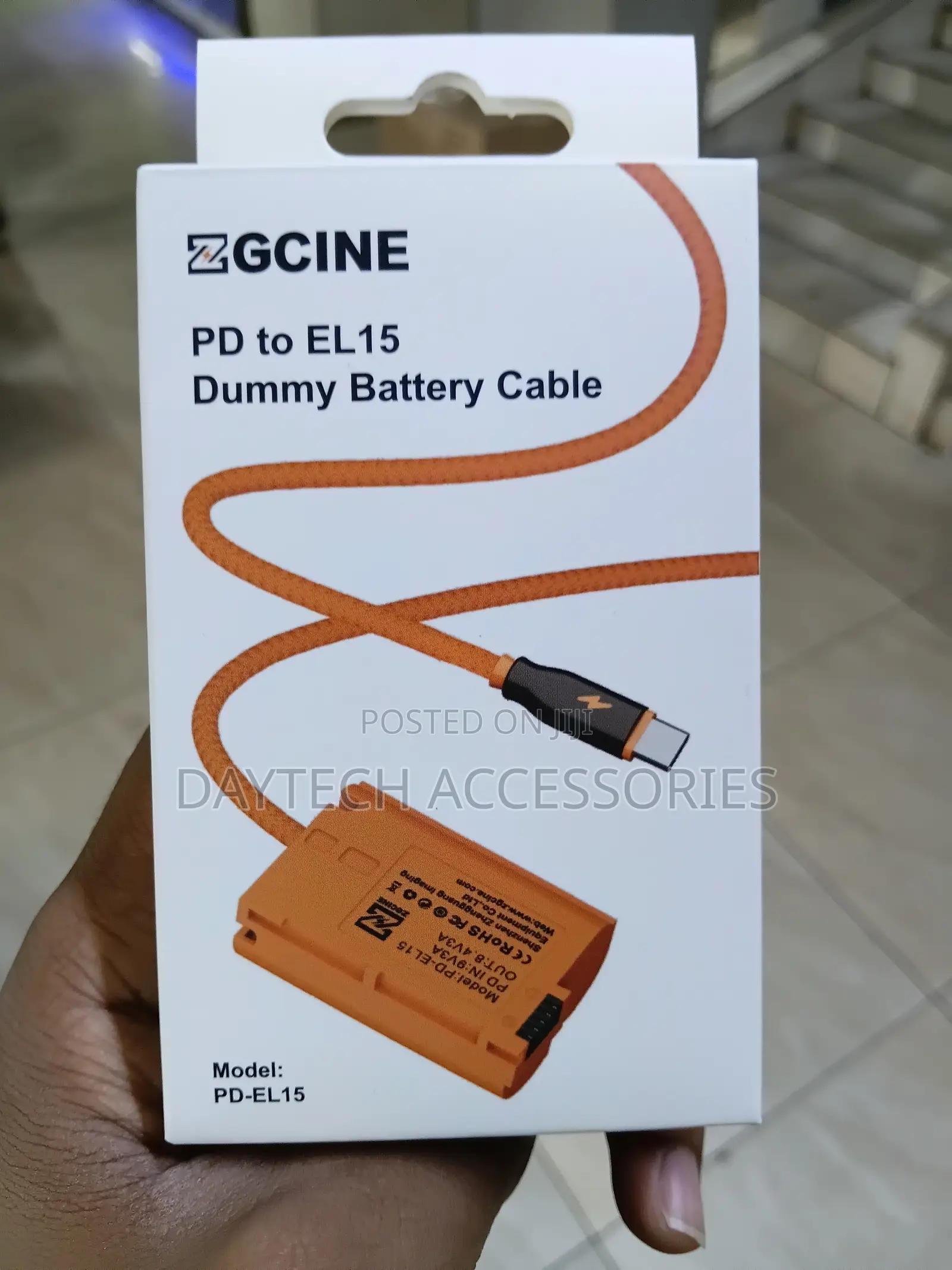 (USB-C) Pd to El15 for Nikon Dummy Battery Cable(braided Wire)