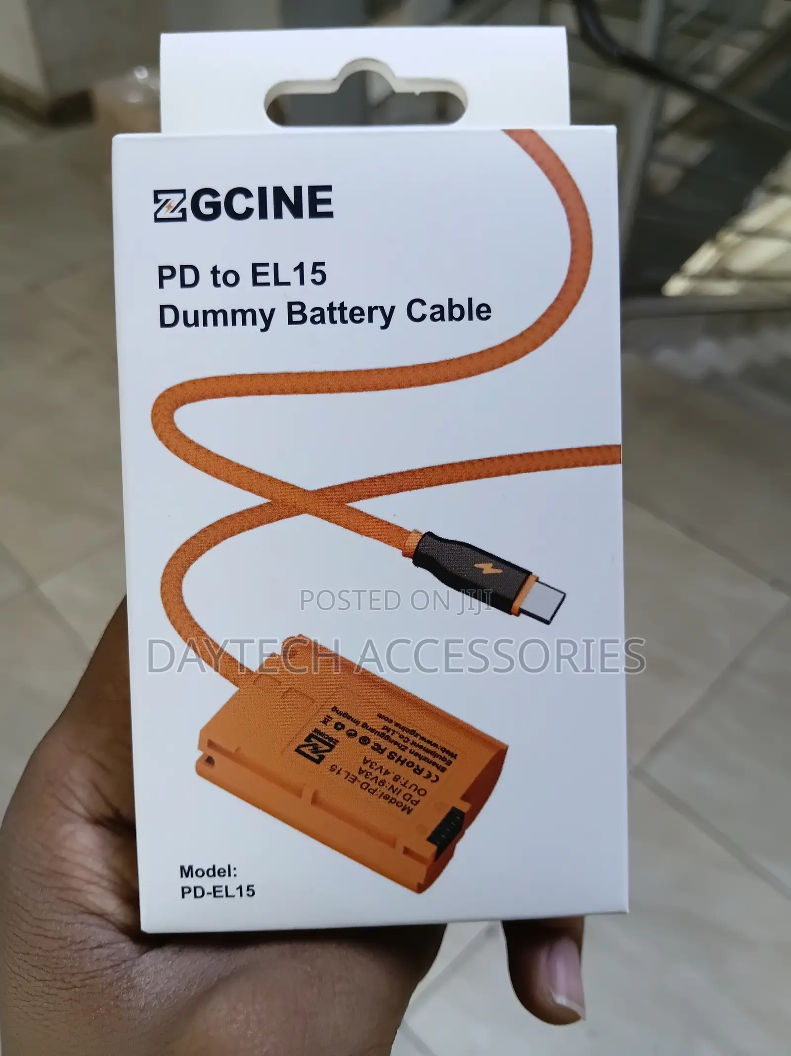(USB-C) Pd to El15 for Nikon Dummy Battery Cable(braided Wire)