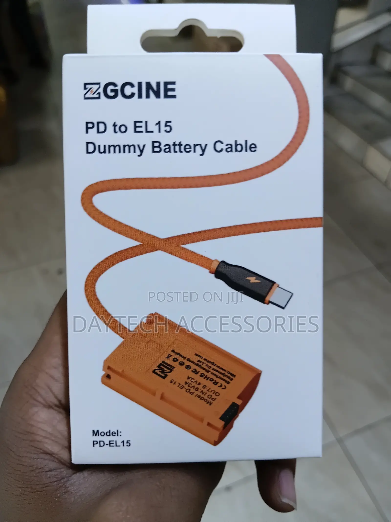 (USB-C) Pd to El15 for Nikon Dummy Battery Cable(braided Wire)