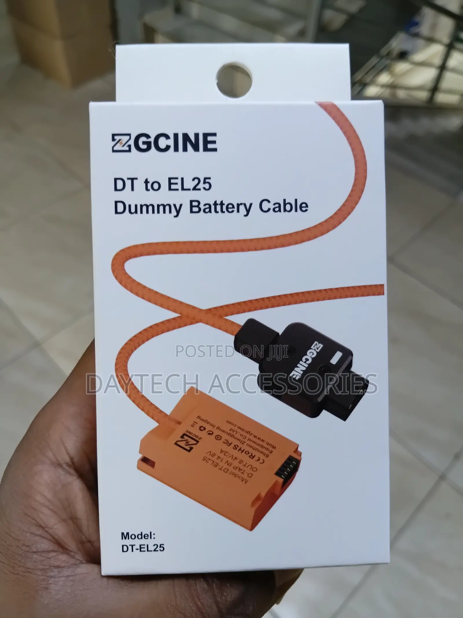 ZGCINE DT-EL25 D-Tap to LP-E25 Dummy Battery Cable