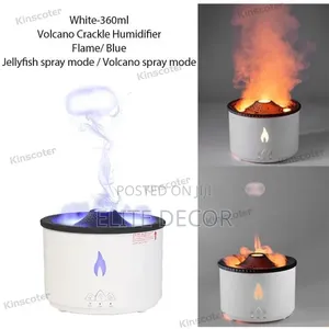 360ML Volcano Flame Humidifier Aroma Diffuser