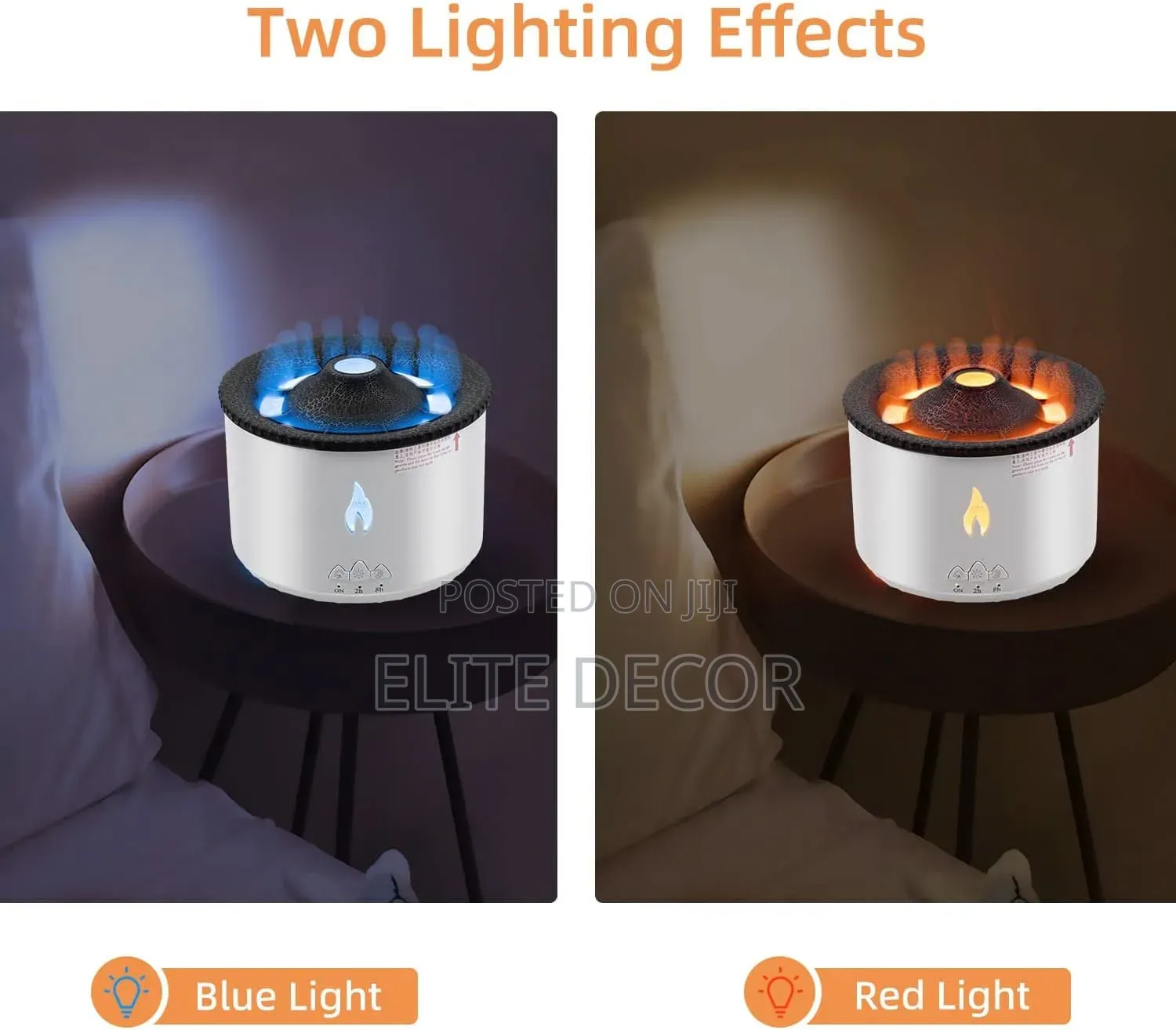 360ML Volcano Flame Humidifier Aroma Diffuser