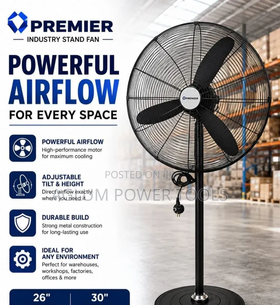 Premier Industrial Stand Fan 26' 30 '