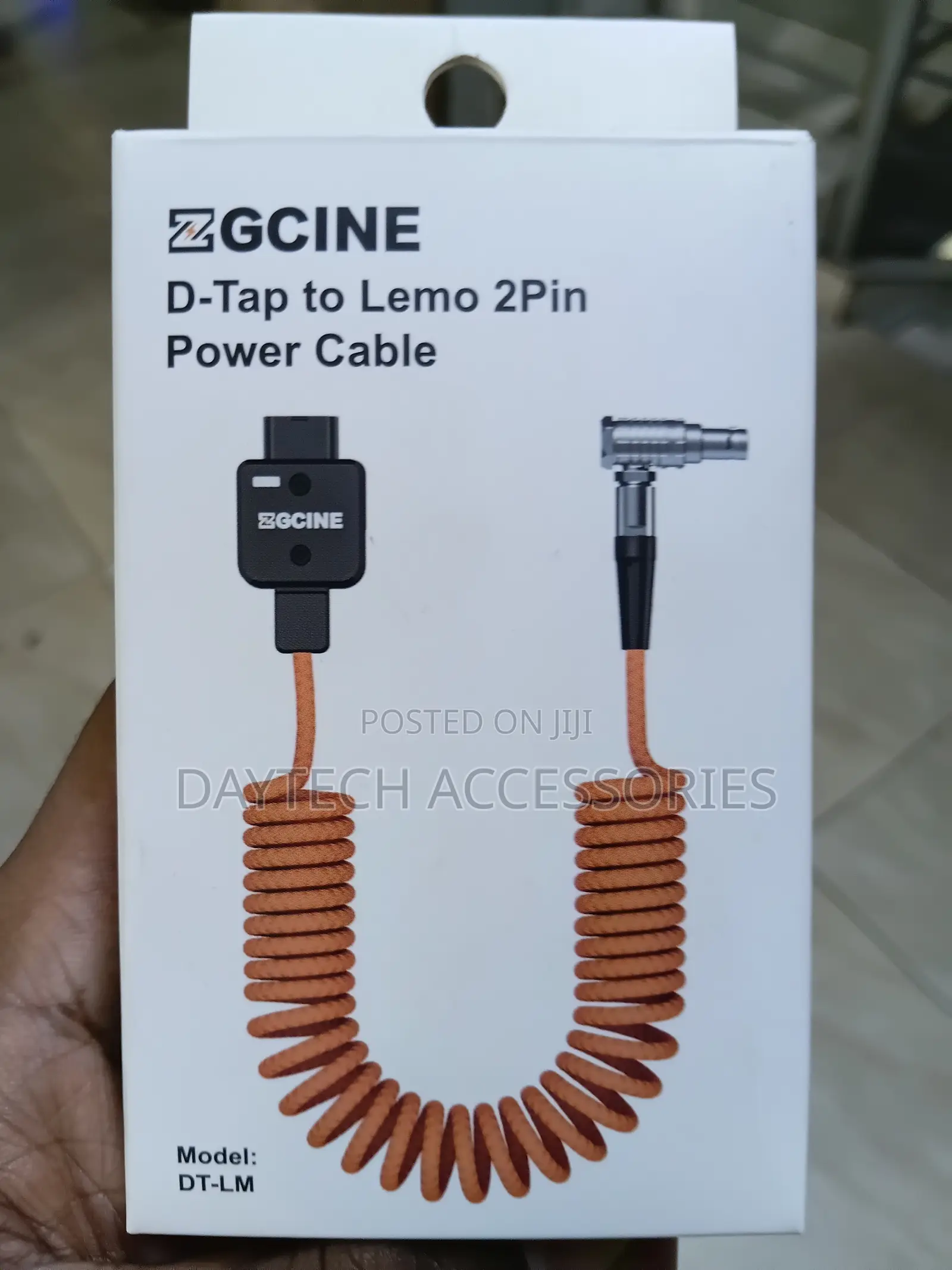 ZGCINE DT-LM D-Tap to 2-Pin LEMO Coiled Power Cable.