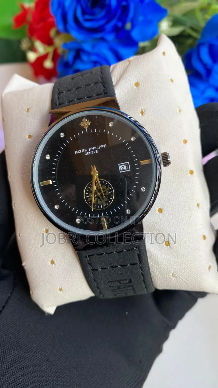 Patek Philippe Simple Leather Strap Watch
