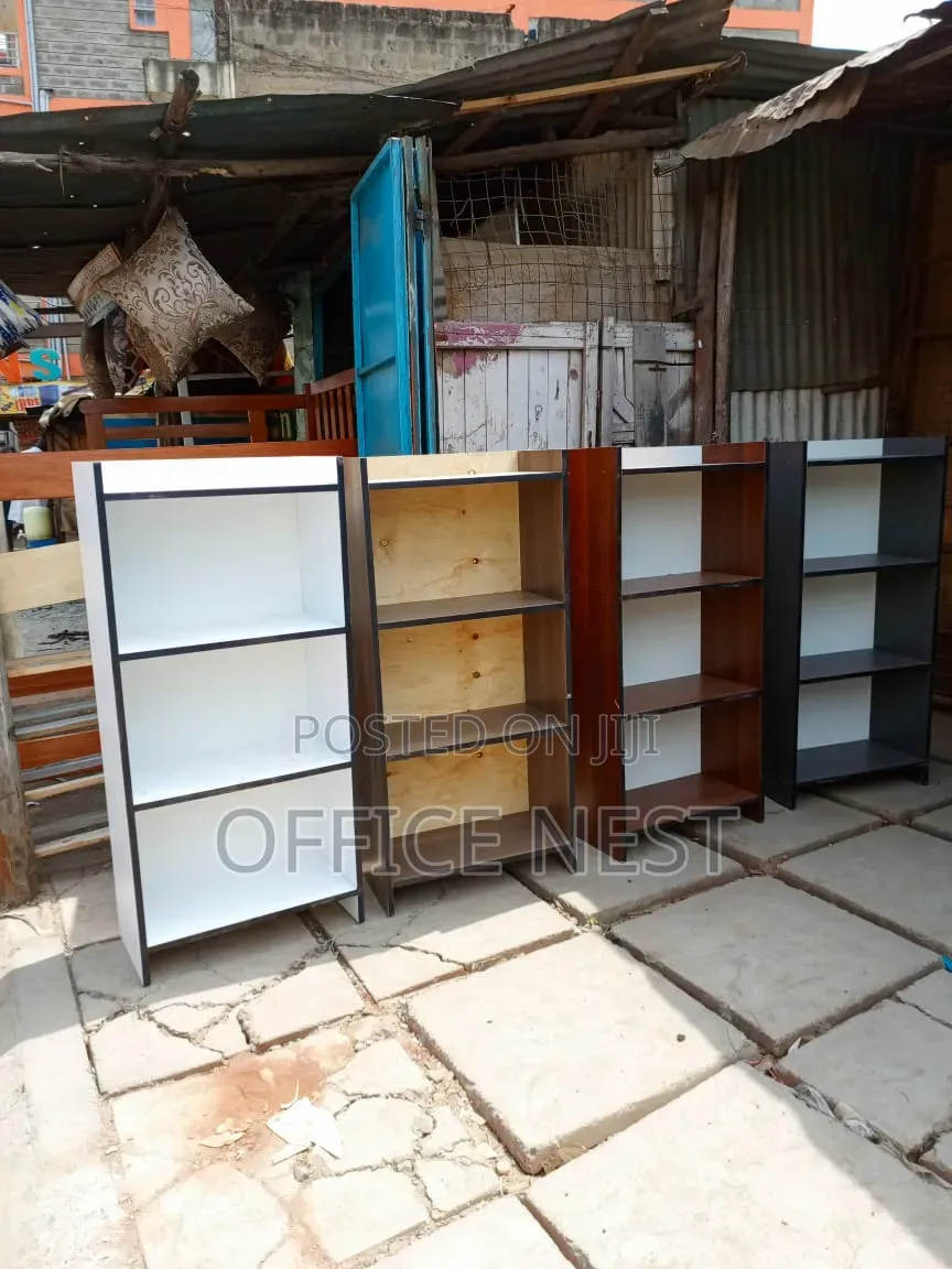 3-Tier Office Shelf – White Open Storage Bookshelf Cabinet