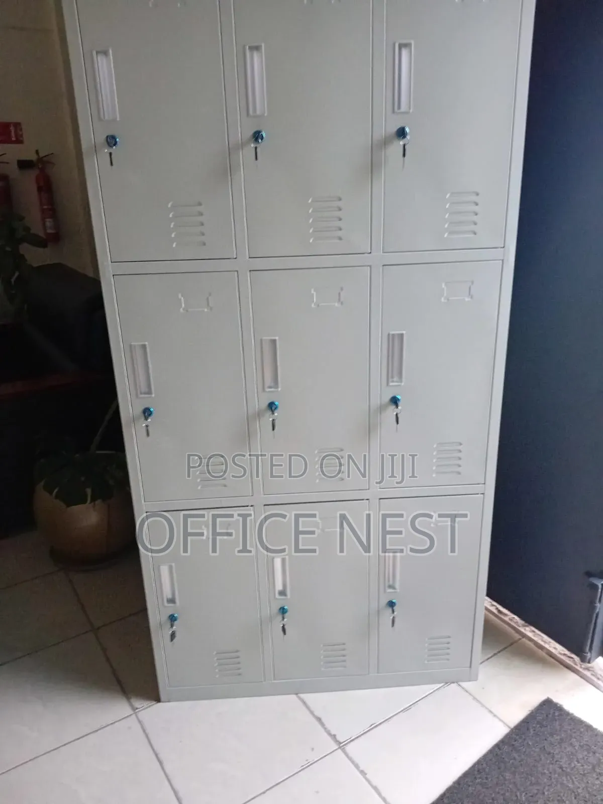 9-Door Steel Locker Cabinet – Secure Office Staff Storage Locker