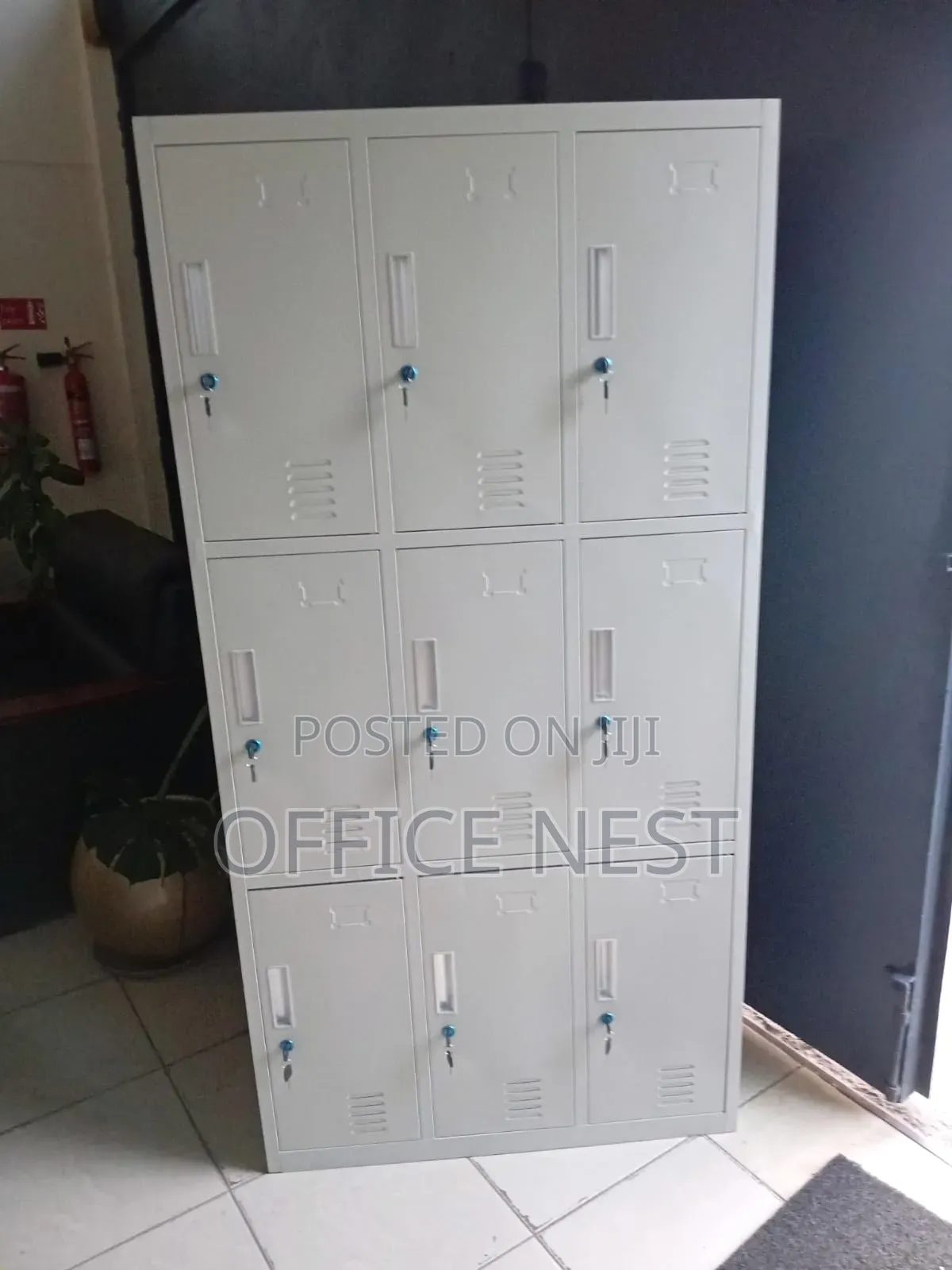 9-Door Steel Locker Cabinet – Secure Office Staff Storage Locker