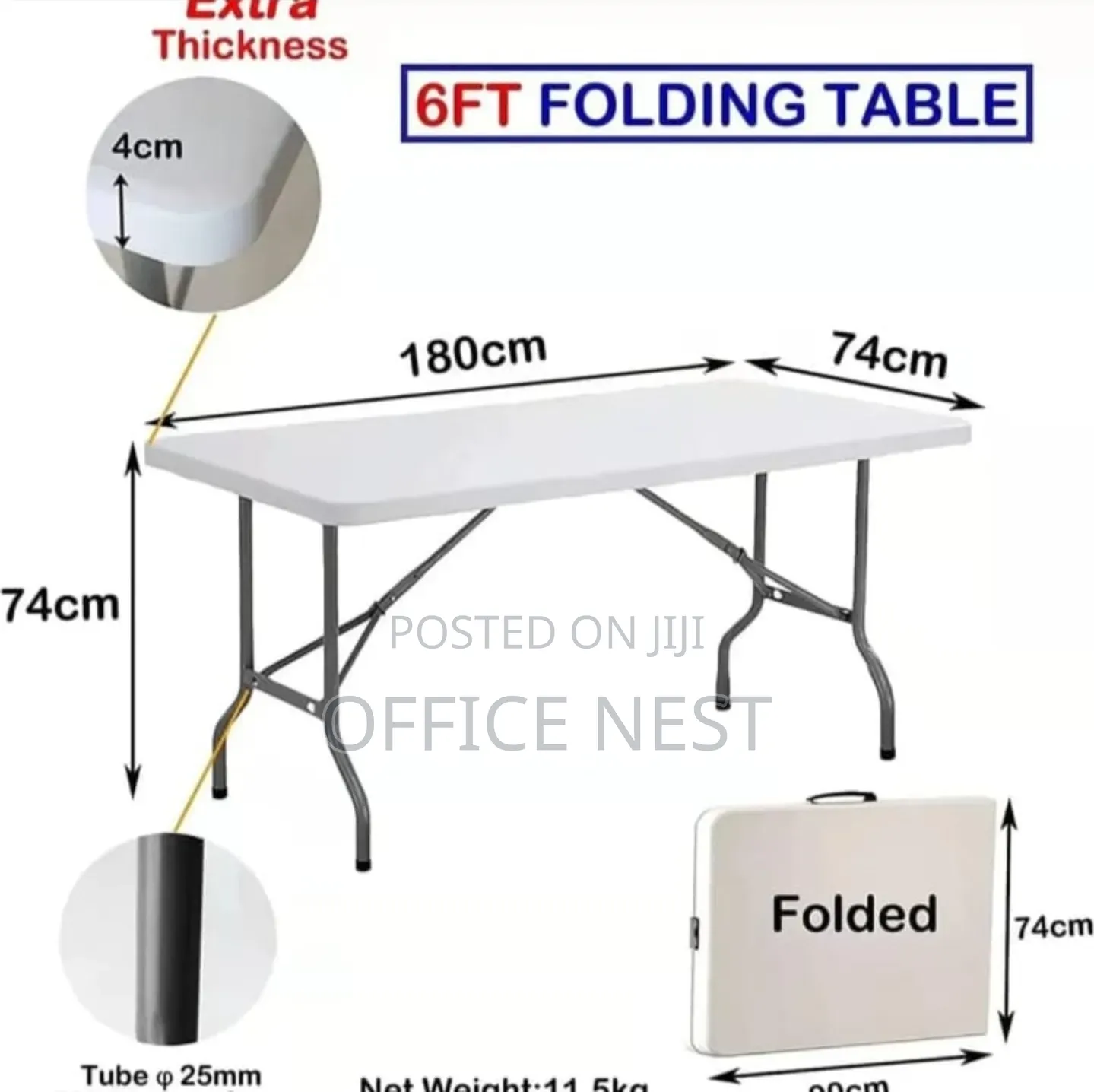 Rectangular Foldable Table - Portable Office Event Table