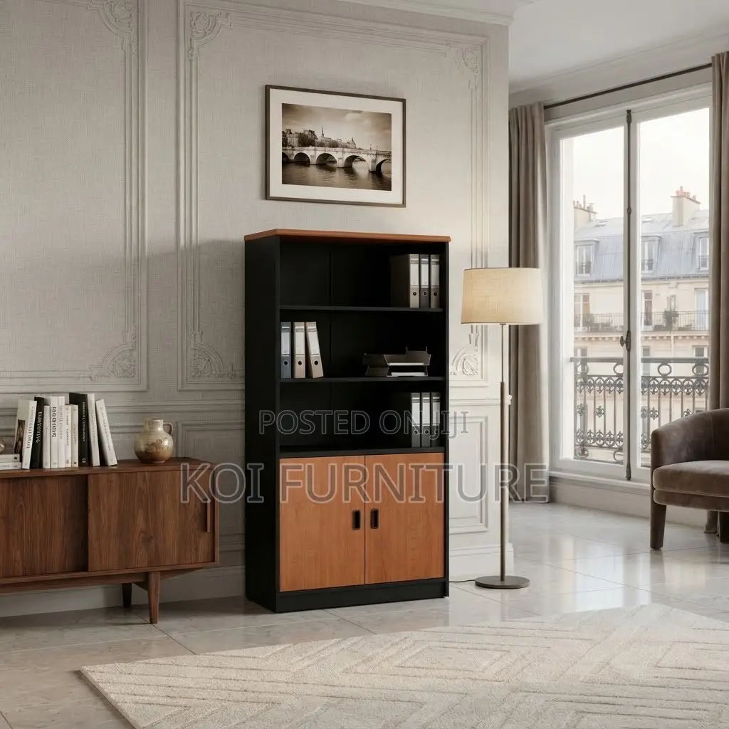 Storage Unit; Brown Modern Home Book Shelf Cabinet