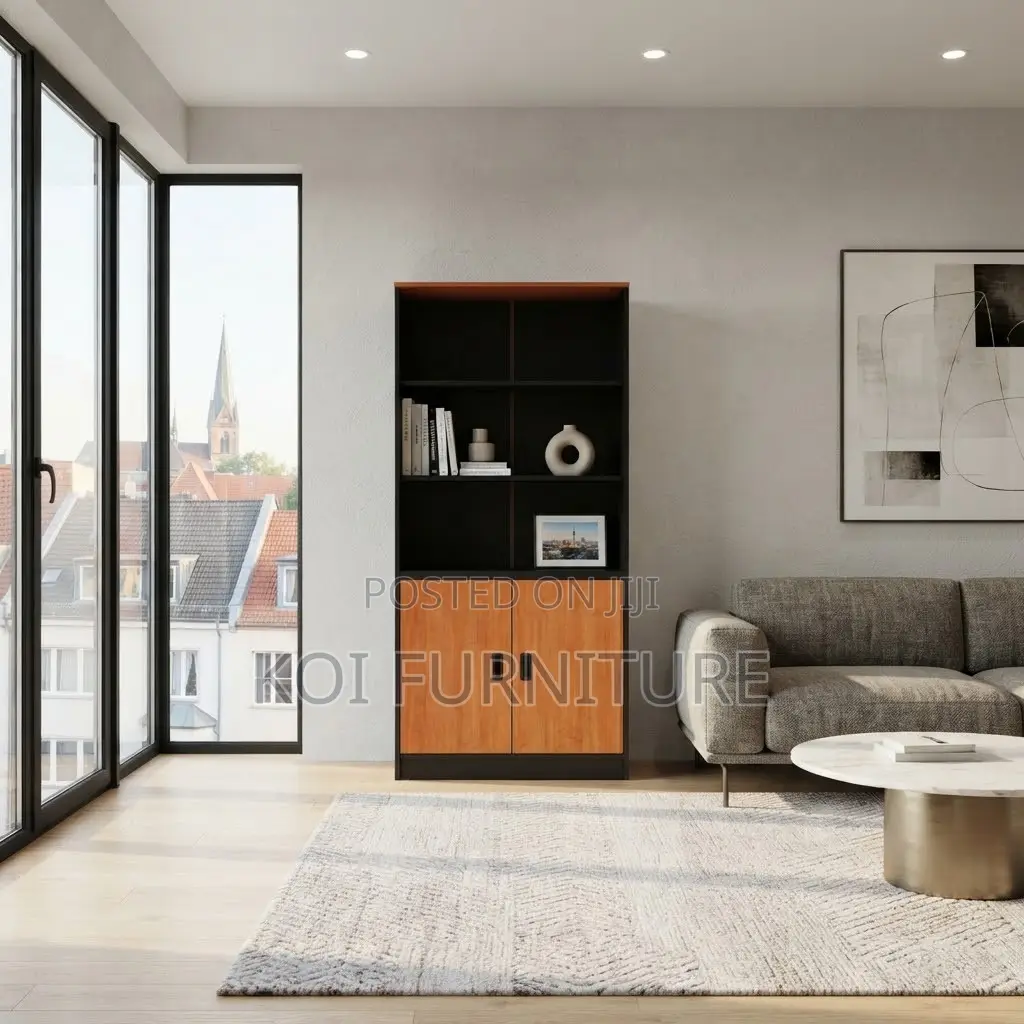 Storage Unit; Brown Modern Home Book Shelf Cabinet