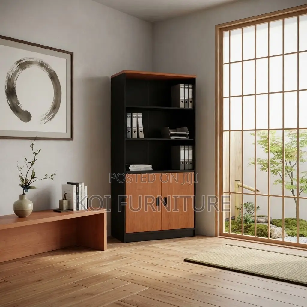 Storage Unit; Brown Modern Home Book Shelf Cabinet