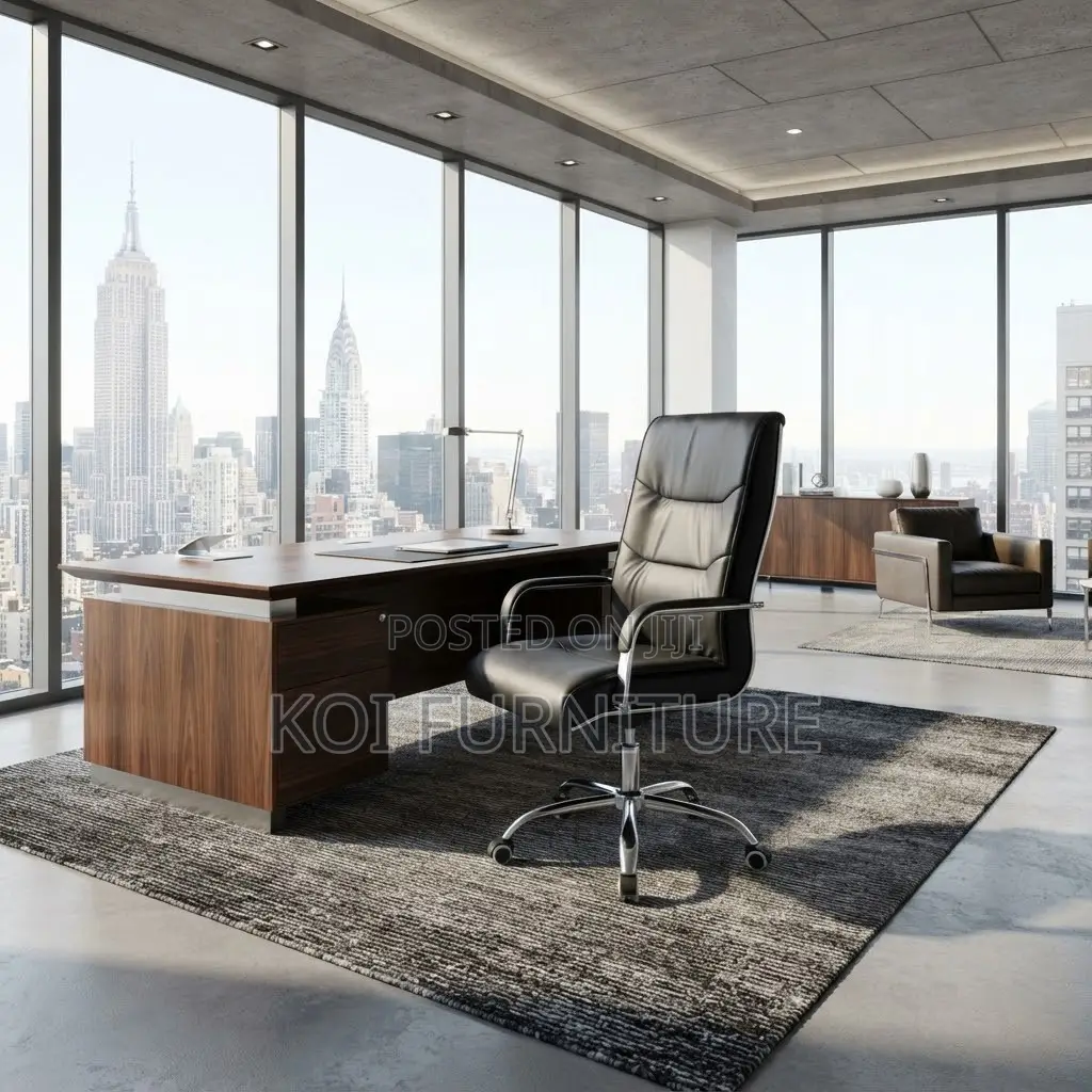 Office Chairs; Leather Visitors Office Chairs With High Backrest