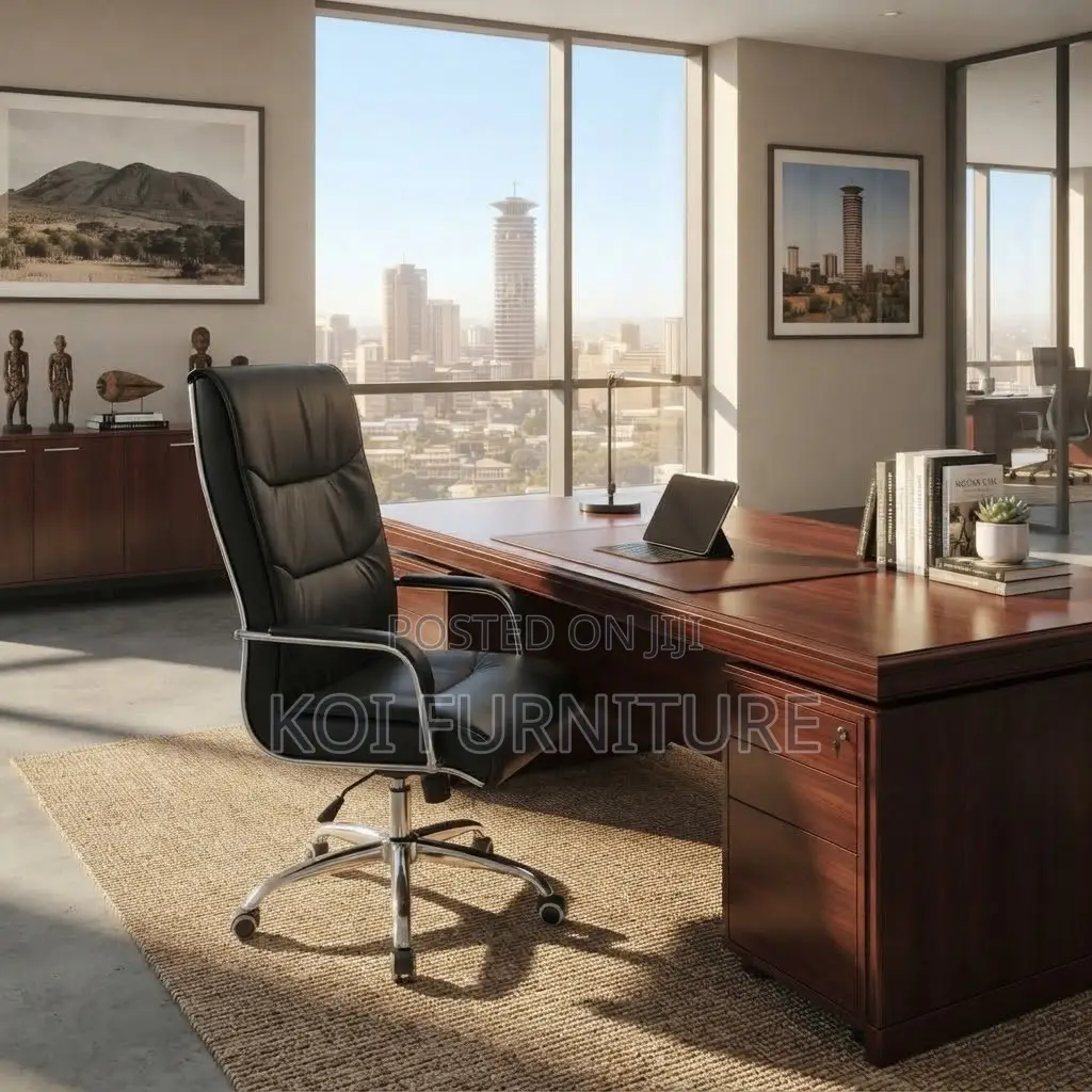 Office Chairs; Leather Visitors Office Chairs With High Backrest