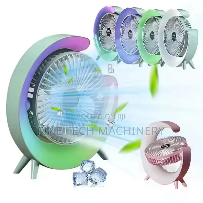 Portable Rechargeable Colourful Desktop Fan