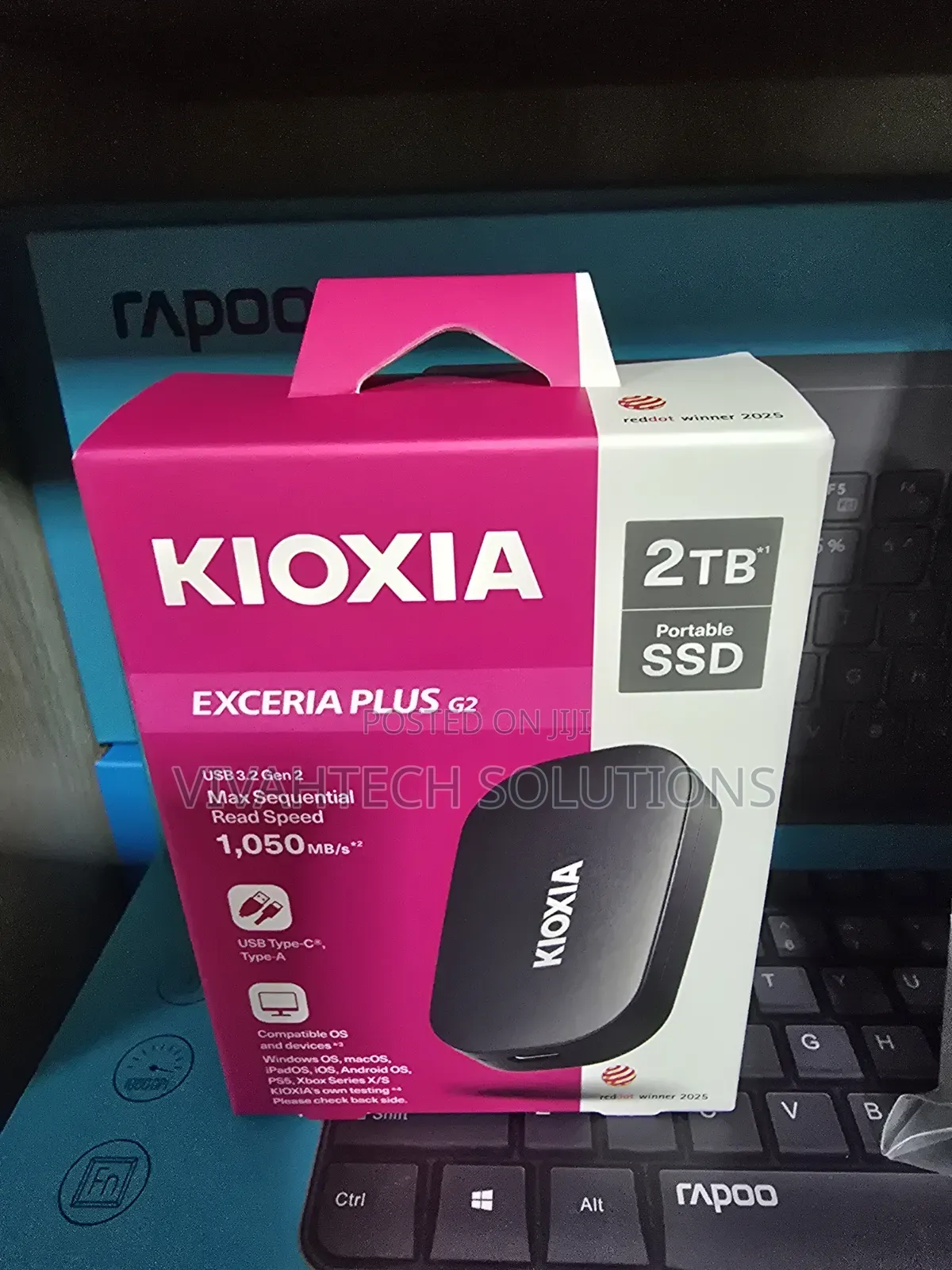Kioxia Exceria Plus G2 Portable External SSD 2tb
