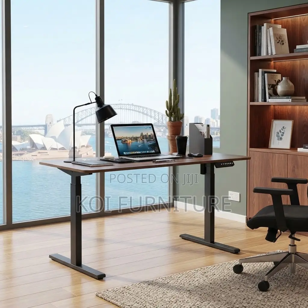 Office Desk; 1.2 Meter Electric Powered Adjustable Office Studio Desk