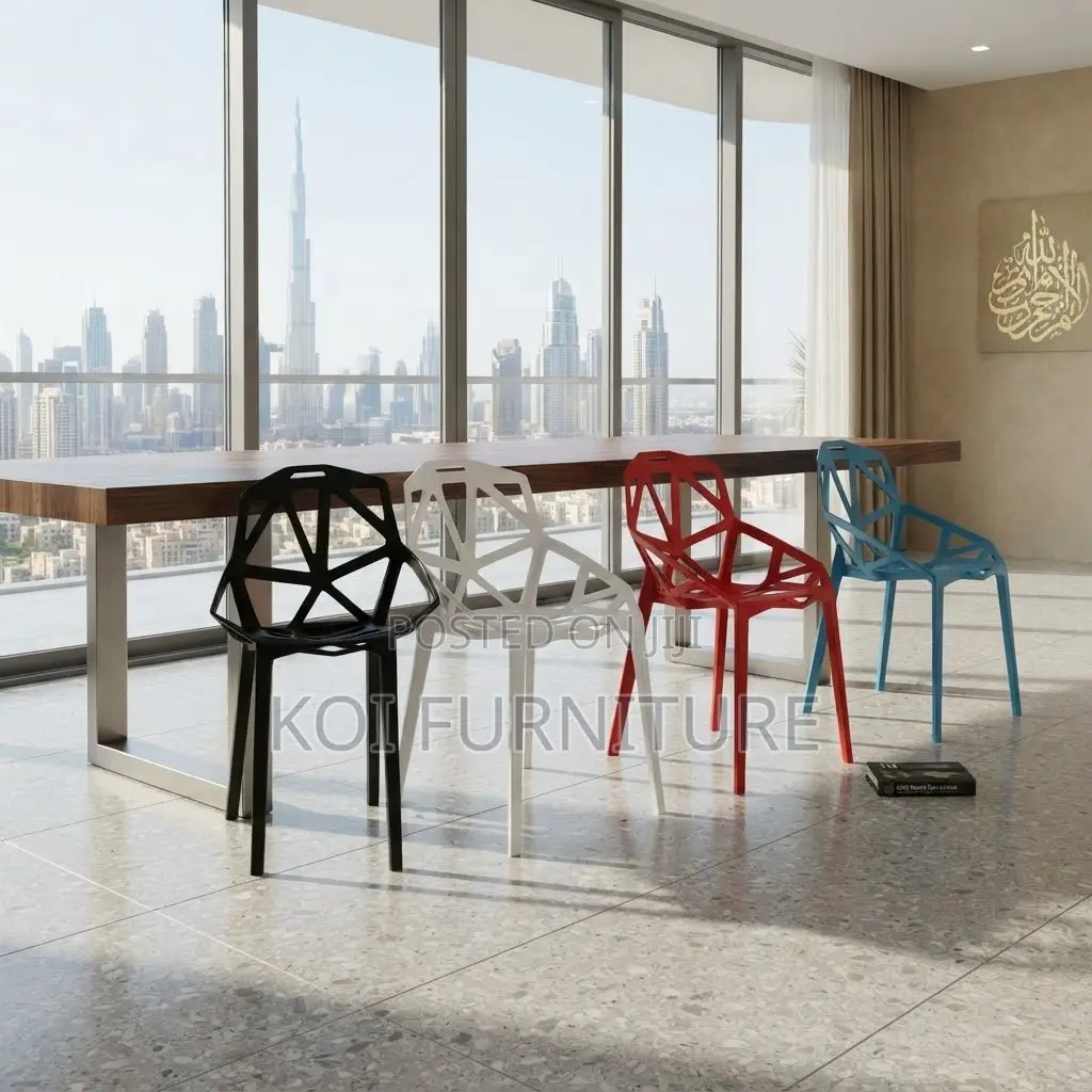 Dining Chairs; Colored Armless Home Outdoor Dining Chairs