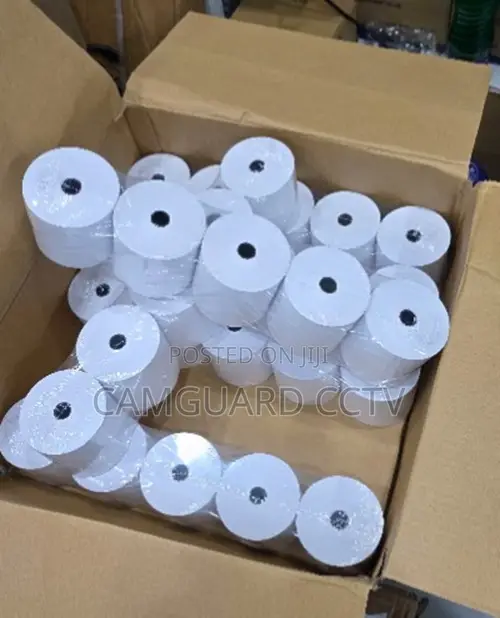 80mm X 80mm Thermal Receipt Paper Rolls – High-Quality White
