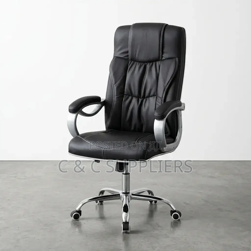 Black Leather Boss Task Chair.