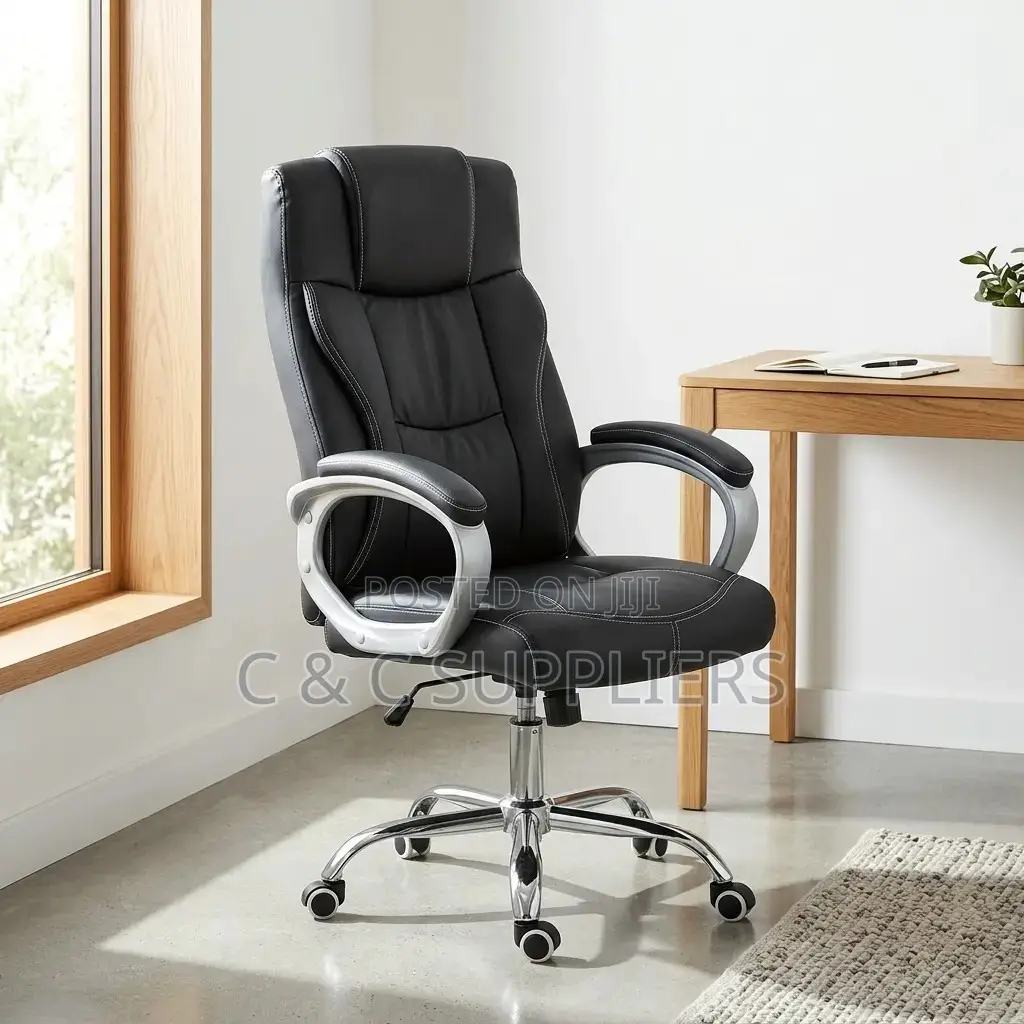 Black Leather Boss Task Chair.