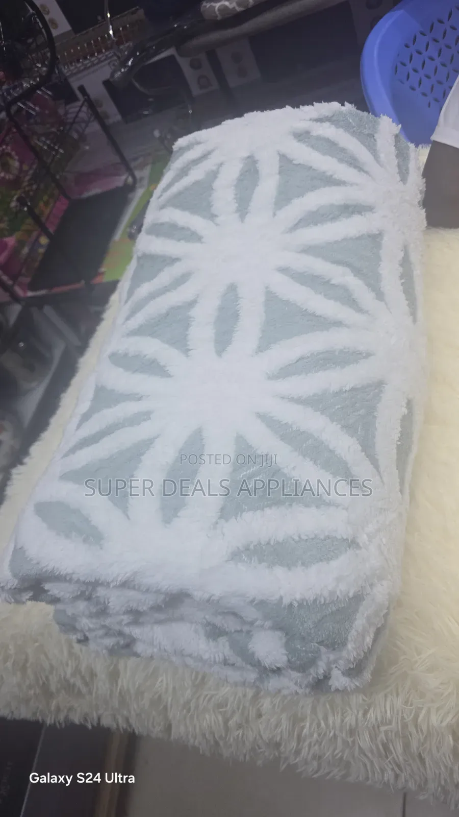 Grey and White Sharper Fleece Blankets