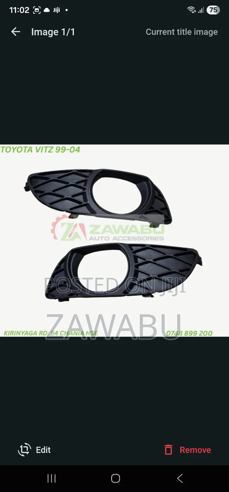 Foglight Cover Vitz 2003 Black
