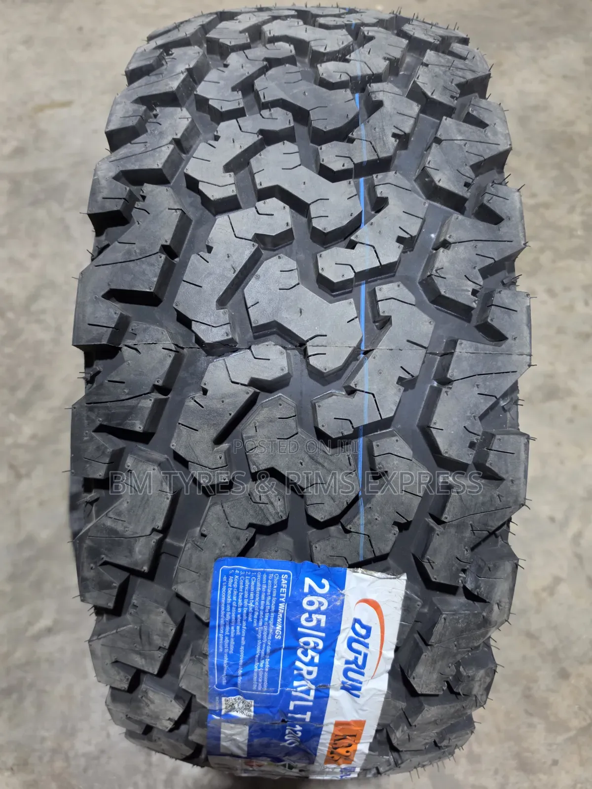 265 /65 R17 Durun Tyres (10ply)(All Terrrain)
